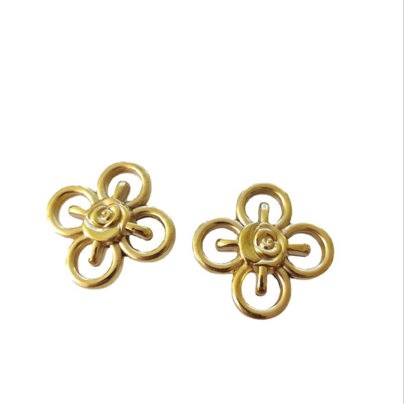 Tay nắm tủ đồng thau hoa hồng cách điệu SBD8824 4