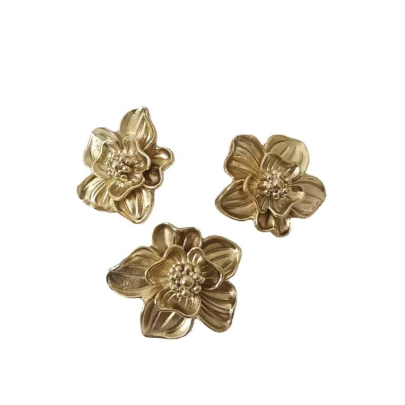 Tay nắm tủ đồng thau hoa nhất chi mai SBD8406 6