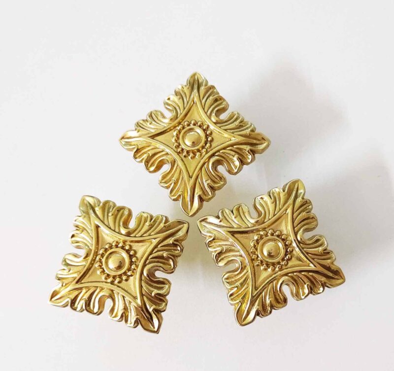 Tay nắm tủ đồng thau hoa văn trang trọng SBD0126 1