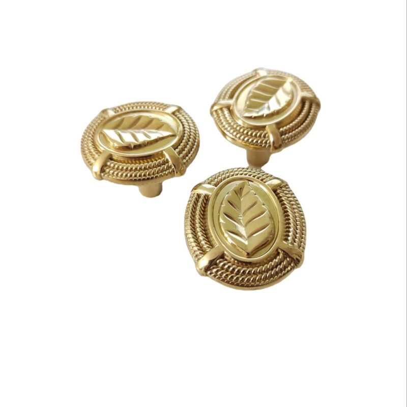Tay nắm tủ đồng thau huy hiệu chiếc lá SBD1320 6