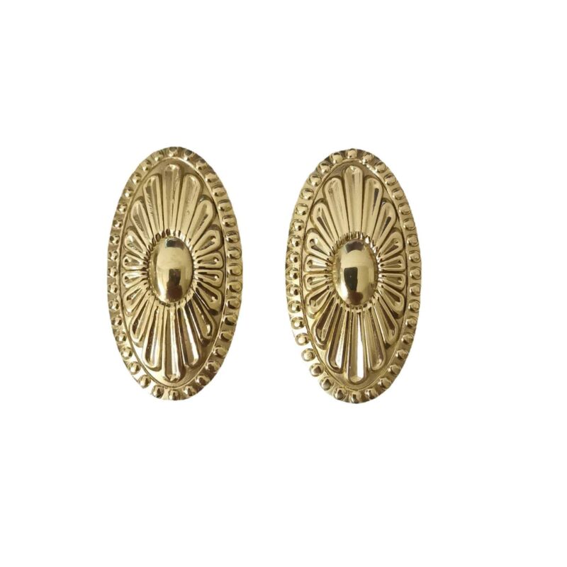 Tay nắm tủ đồng thau khiên mặt trời oval SBD1095 6