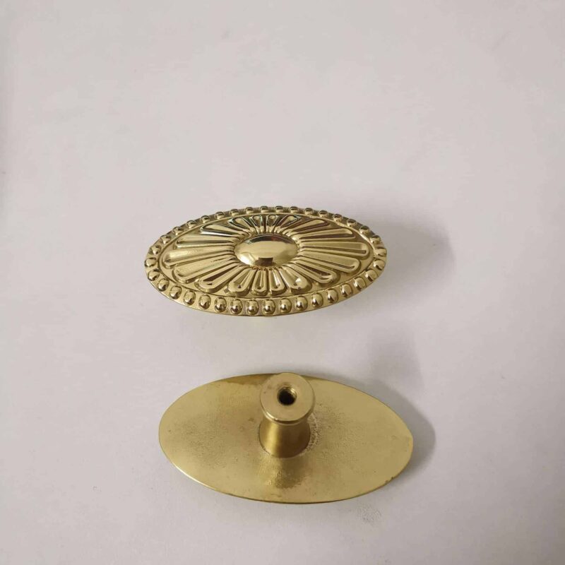 Tay nắm tủ đồng thau khiên mặt trời oval SBD1095 7