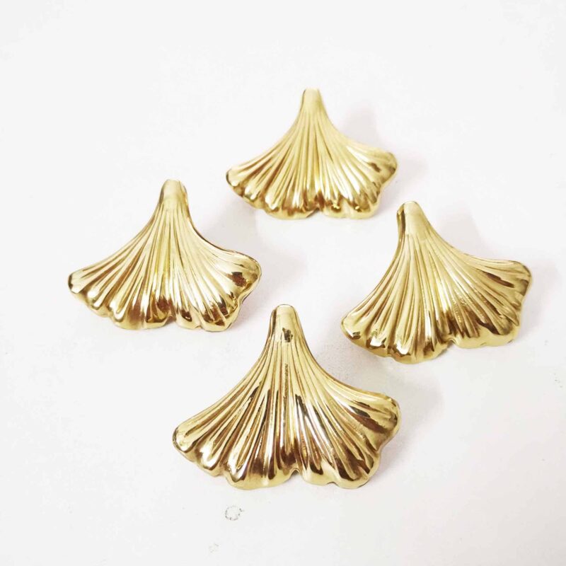 Tay nắm tủ đồng thau lá cây ngân hạnh SBD3909 1