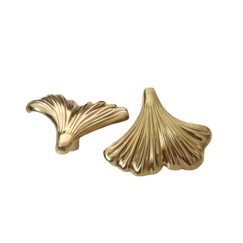 Tay nắm tủ đồng thau lá cây ngân hạnh SBD3909 4