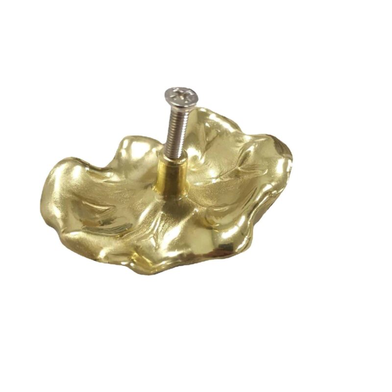 Tay nắm tủ đồng thau lá sen dập dìu SBD3264 6