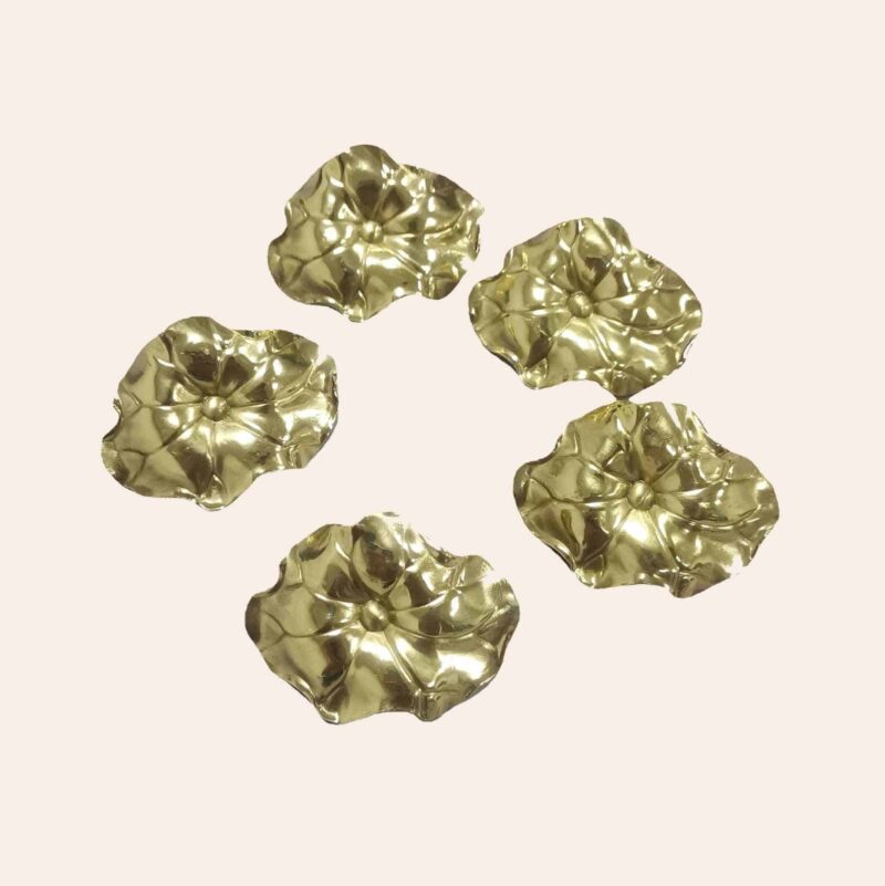 Tay nắm tủ đồng thau lá sen dập dìu SBD3264 1