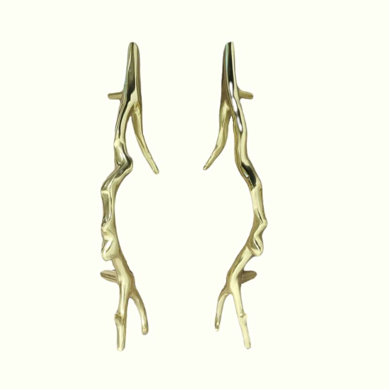 Tay nắm tủ đồng thau nhành cây khô SBD0593 1