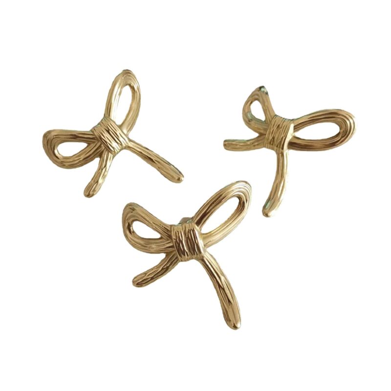 Tay nắm tủ đồng thau nơ bướm giản đơn SBD5508 6