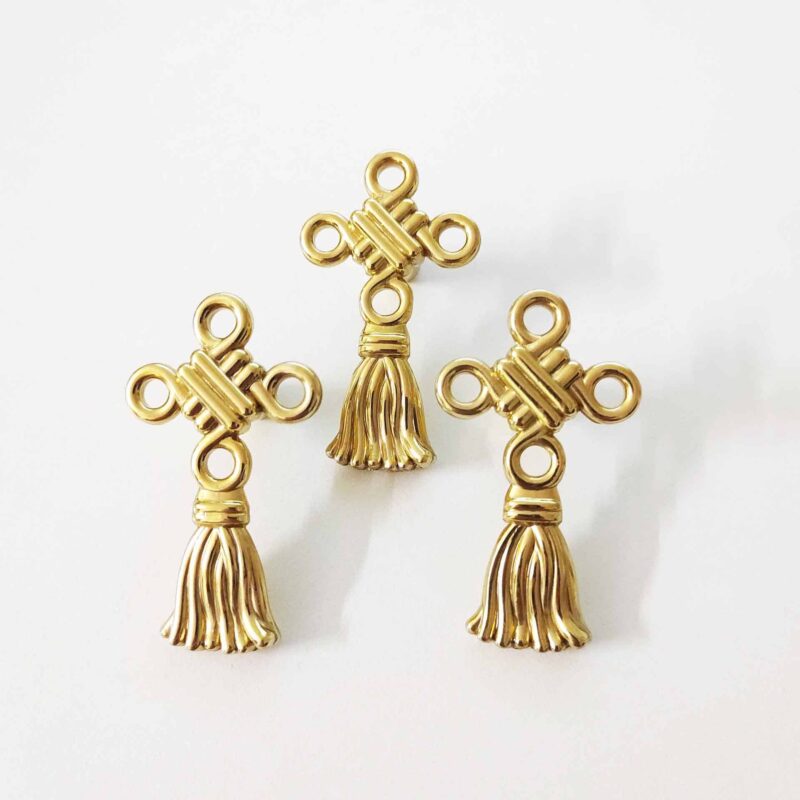 Tay nắm tủ đồng thau nút hoa bốn cánh SBD2066 1