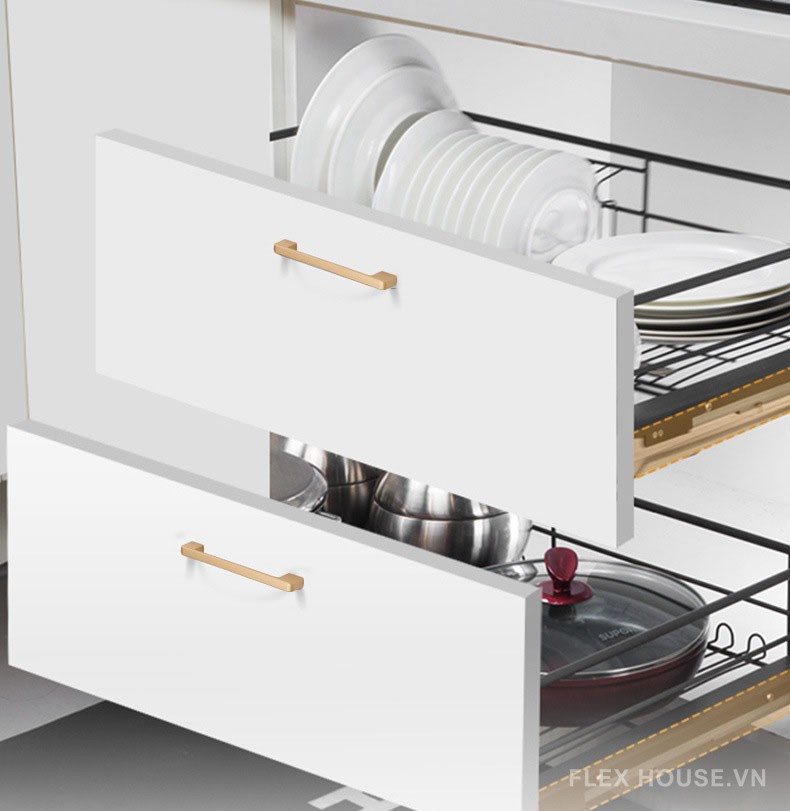 Tay nắm tủ hợp kim kẽm màu vàng FH748G 4