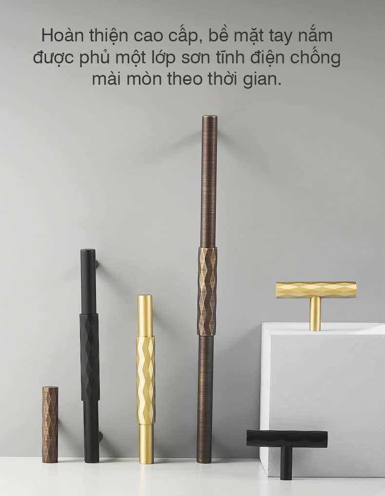 Tay nắm tủ quần áo kiểu Ý bằng đồng L3117 15