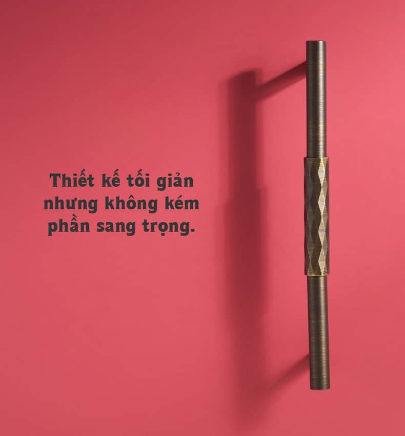 Tay nắm tủ quần áo kiểu Ý bằng đồng L3117 10