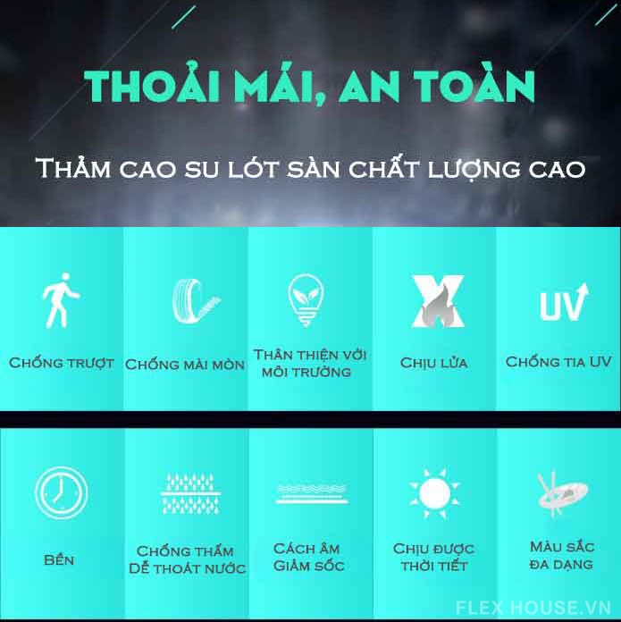 Thảm cao su tấm màu trơn ngoài trời 0.25m2 TPGE05 1 Thảm cao su tấm màu trơn ngoài trời 0.25m2 TPGE05 9