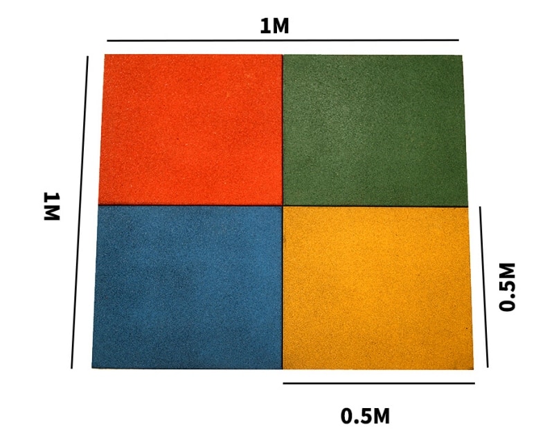 Thảm cao su tấm màu trơn cho phòng gym TC10015 30