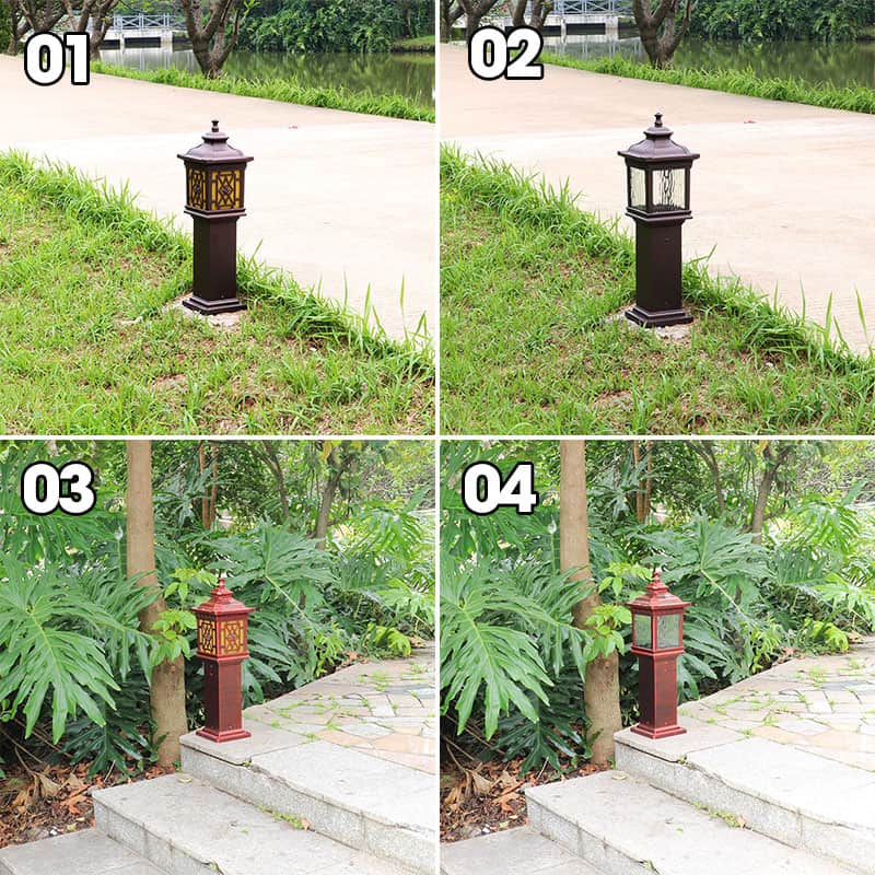 Cột đèn sân vườn chống nước kiểu Á Đông CPD003 6