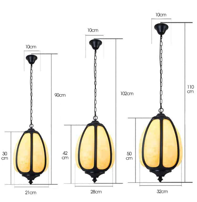 Đèn thả ngoài trời hình chống nước hình bí ngô D1011 14