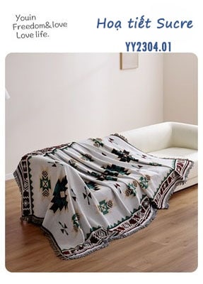 Tấm phủ ghế sofa Chenille hoa văn độc đáo YY2304 10
