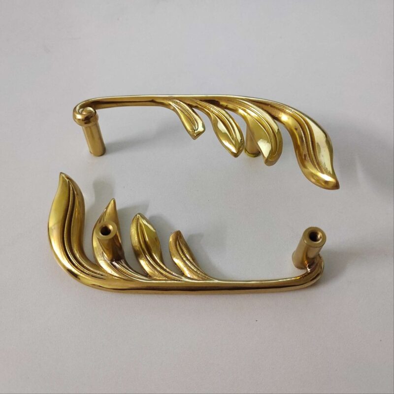 Tay nắm tủ đồng thau biểu tượng lá dừa SBD9673 7
