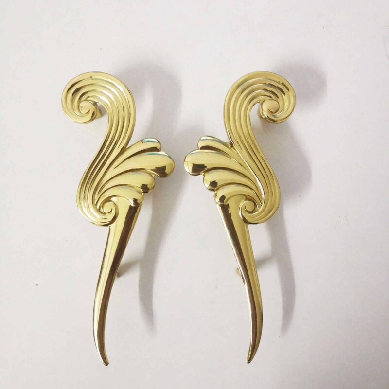 Tay nắm tủ đồng thau con công cách điệu SBD0696 1