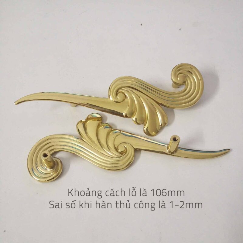 Tay nắm tủ đồng thau con công cách điệu SBD0696 6
