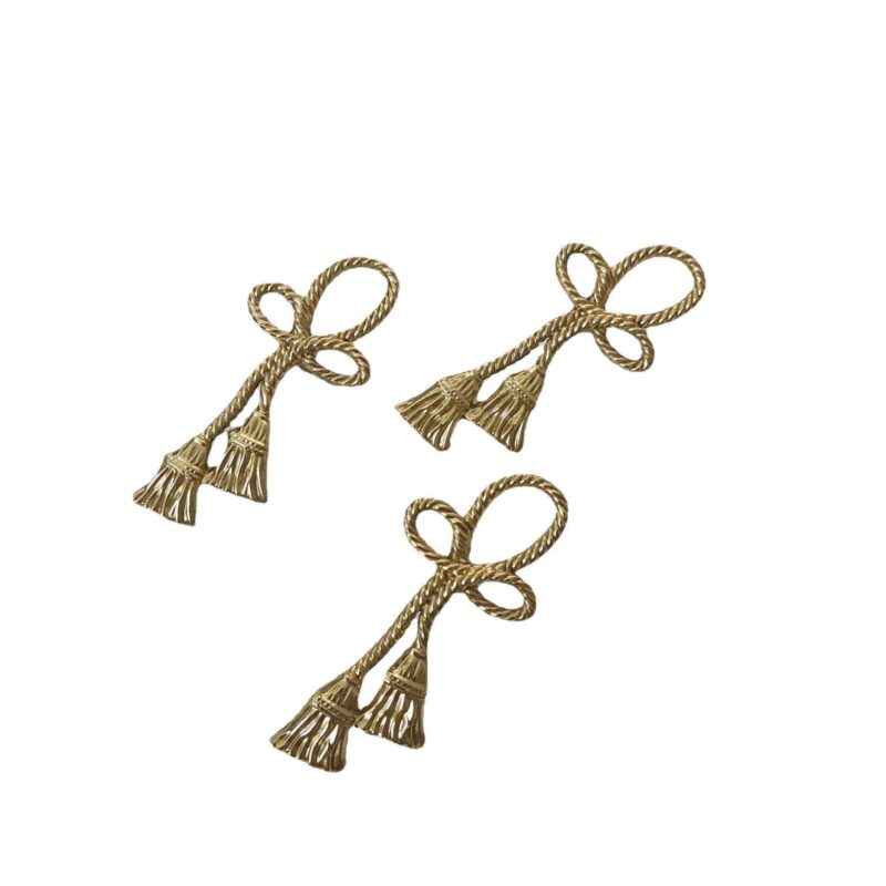 Tay nắm tủ đồng thau dây treo tua rua SBD1585 5