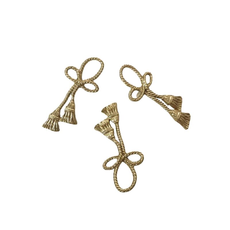 Tay nắm tủ đồng thau dây treo tua rua SBD1585 6