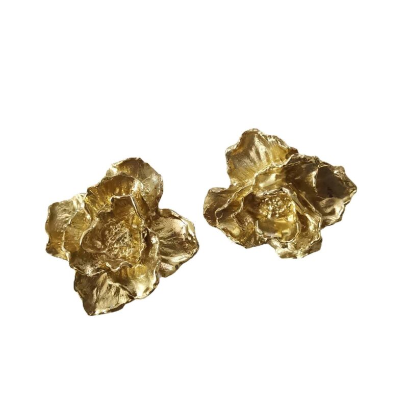 Tay nắm tủ đồng thau đoá hoa cát tường SBD4434 5