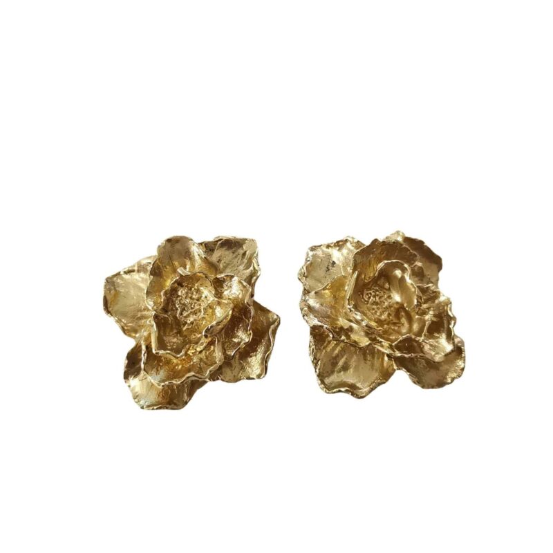 Tay nắm tủ đồng thau đoá hoa cát tường SBD4434 3