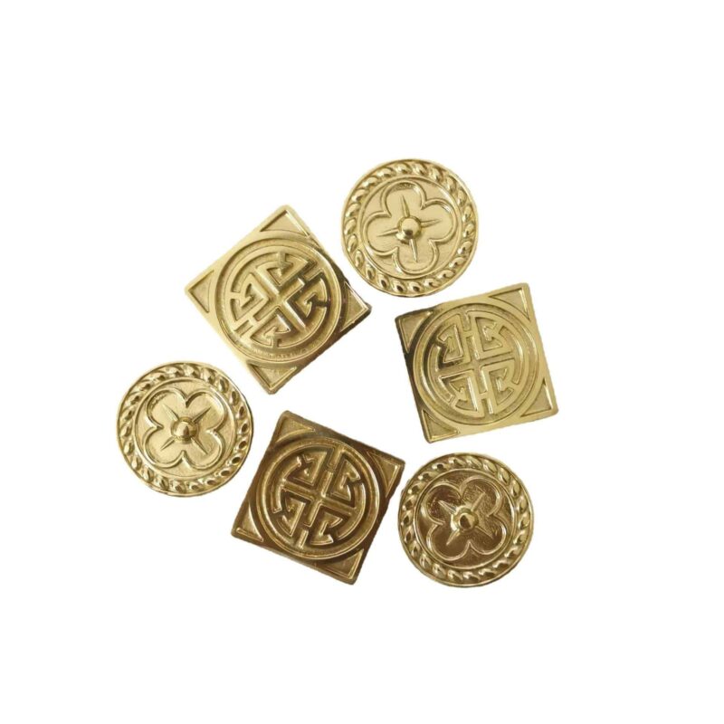 Tay nắm tủ đồng thau hoa văn sáng tạo SBD1232 2
