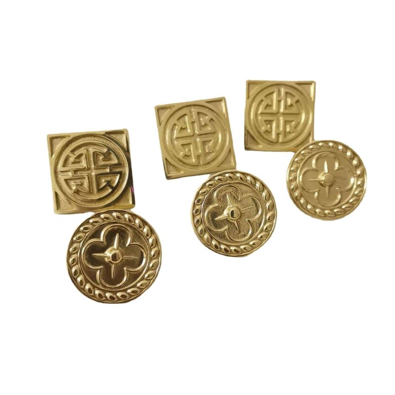 Tay nắm tủ đồng thau hoa văn sáng tạo SBD1232 3