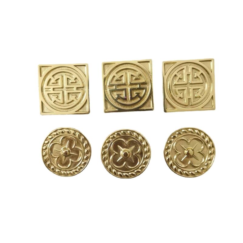 Tay nắm tủ đồng thau hoa văn sáng tạo SBD1232 6