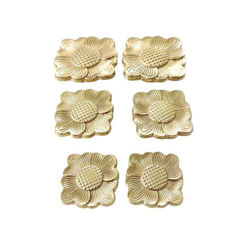 Tay nắm tủ đồng thau hướng dương bản vuông SBD7856 5