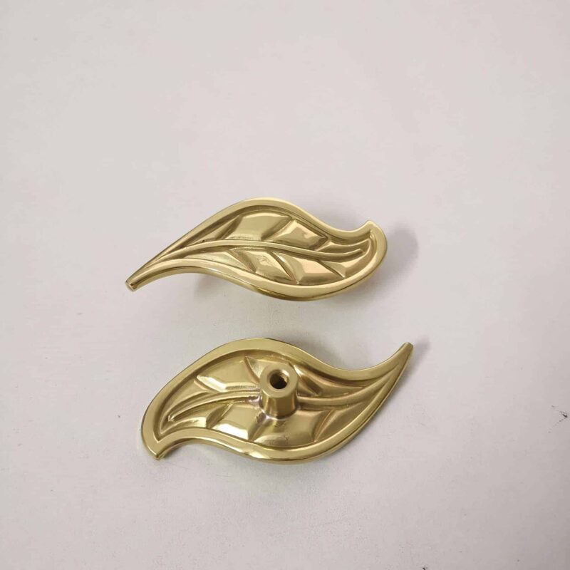Tay nắm tủ đồng thau lá cây uốn lượn SBD3395 8