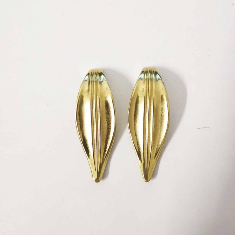 Tay nắm tủ đồng thau lá tràm bóng bẩy SBD5917 1