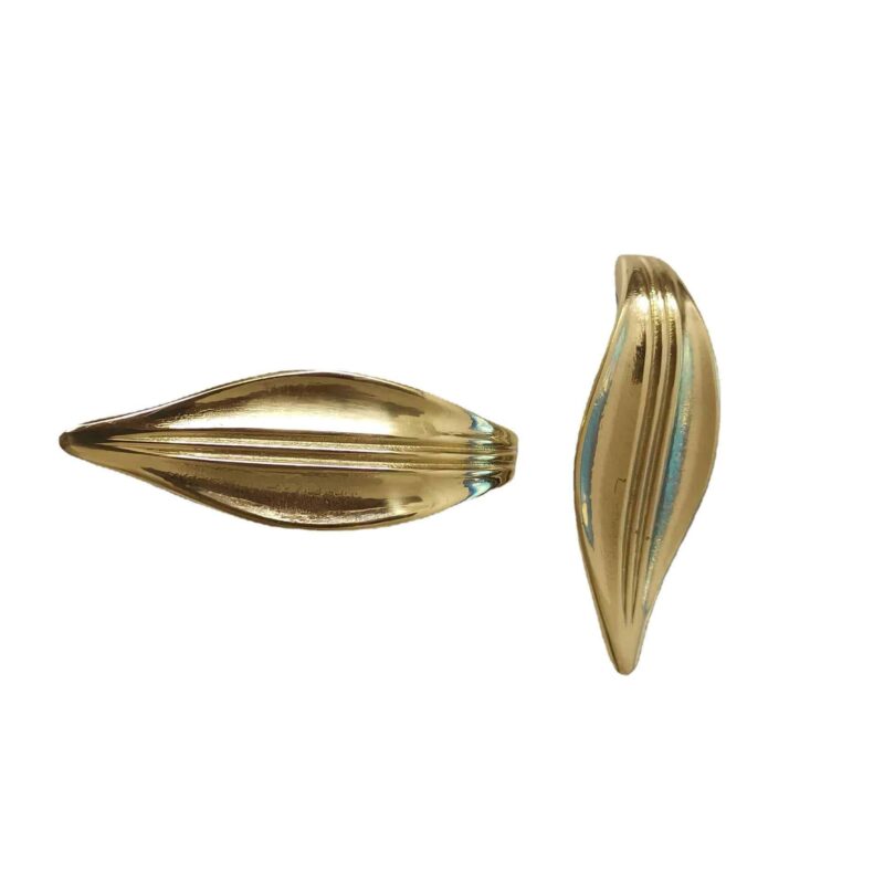 Tay nắm tủ đồng thau lá tràm bóng bẩy SBD5917 3