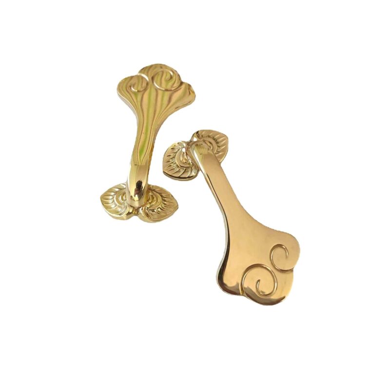 Tay nắm tủ đồng thau như ý tường vân SBD7420 4