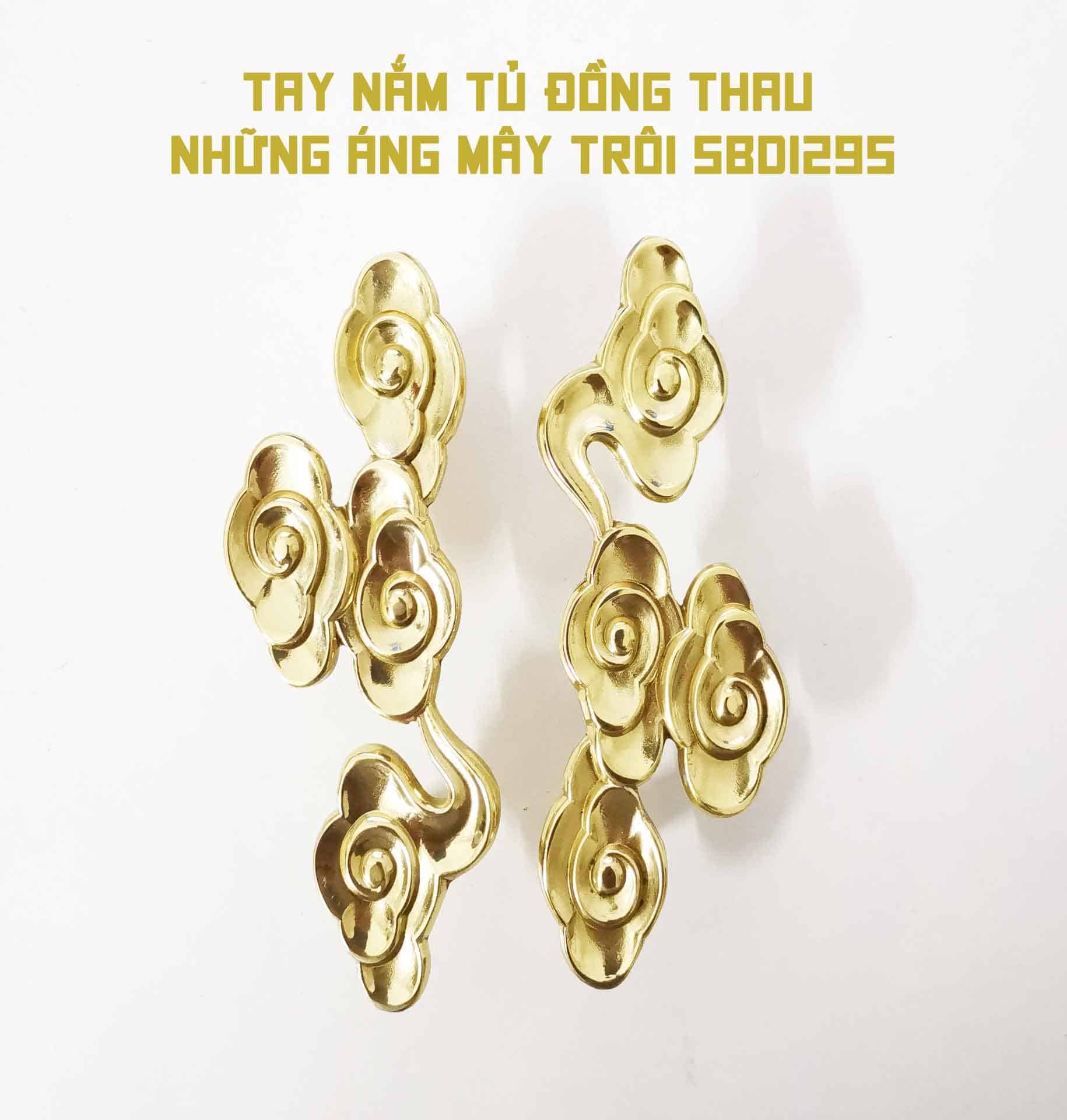 Tay nắm tủ đồng thau những áng mây trôi SBD1295 8
