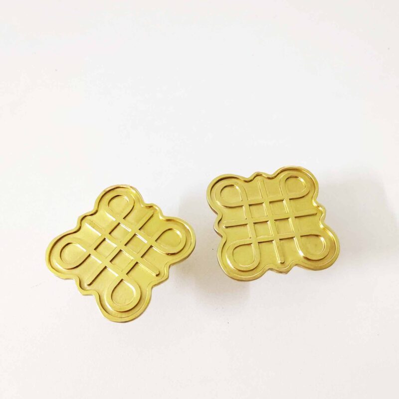 Tay nắm tủ đồng thau nút thắt đồng tâm SBD9375 1