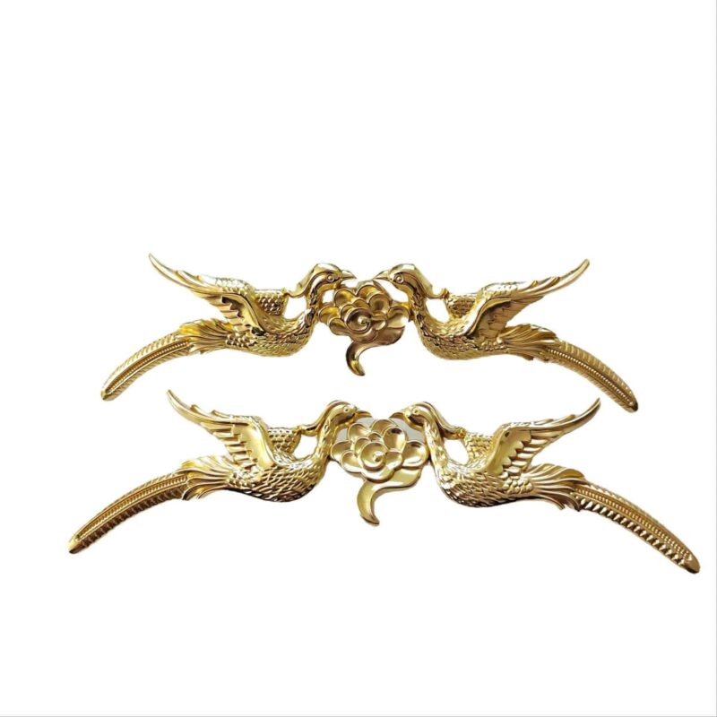 Tay nắm tủ đồng thau song phượng phi thăng SBD5401 6