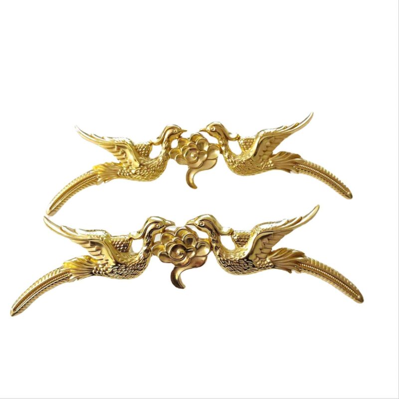 Tay nắm tủ đồng thau song phượng phi thăng SBD5401 5