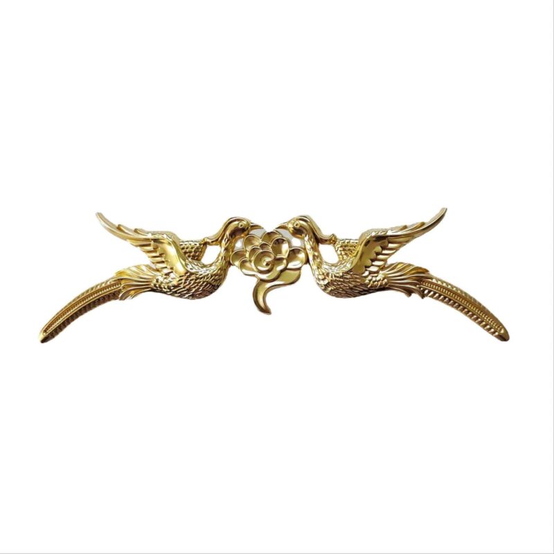 Tay nắm tủ đồng thau song phượng phi thăng SBD5401 2