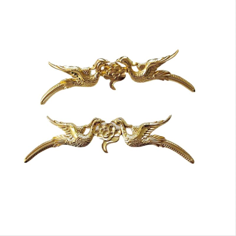 Tay nắm tủ đồng thau song phượng phi thăng SBD5401 3