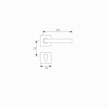 Tay nắm gạt Inox 304 vuông tối giản DL-336