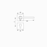 Tay nắm gạt Inox 304 đặc ruột phiên bản vuông DL-329