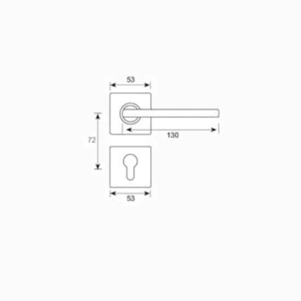 Tay nắm gạt Inox 304 đặc ruột phiên bản vuông DL-329