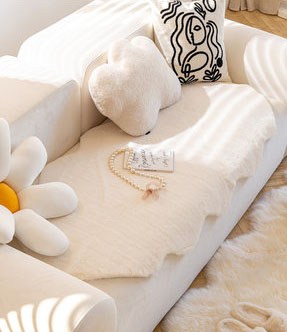 Đệm phủ ghế sofa lông thỏ nhân tạo đơn giản YY2111 2