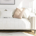 Drap bọc ghế sofa cotton hoa văn hình học thêu YY2902