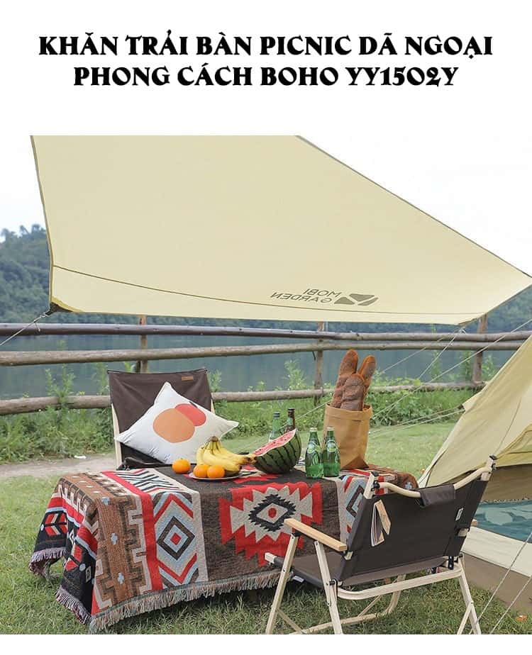 Khăn trải bàn picnic dã ngoại phong cách Boho YY1502Y 8