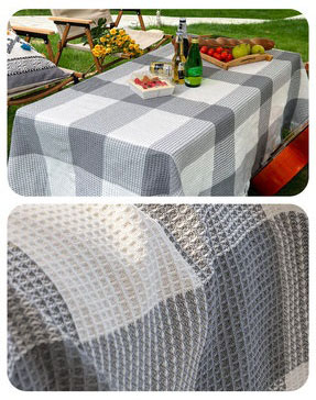 Khăn trải bàn picnic dã ngoại sọc vuông Waffle YY2702Y 6