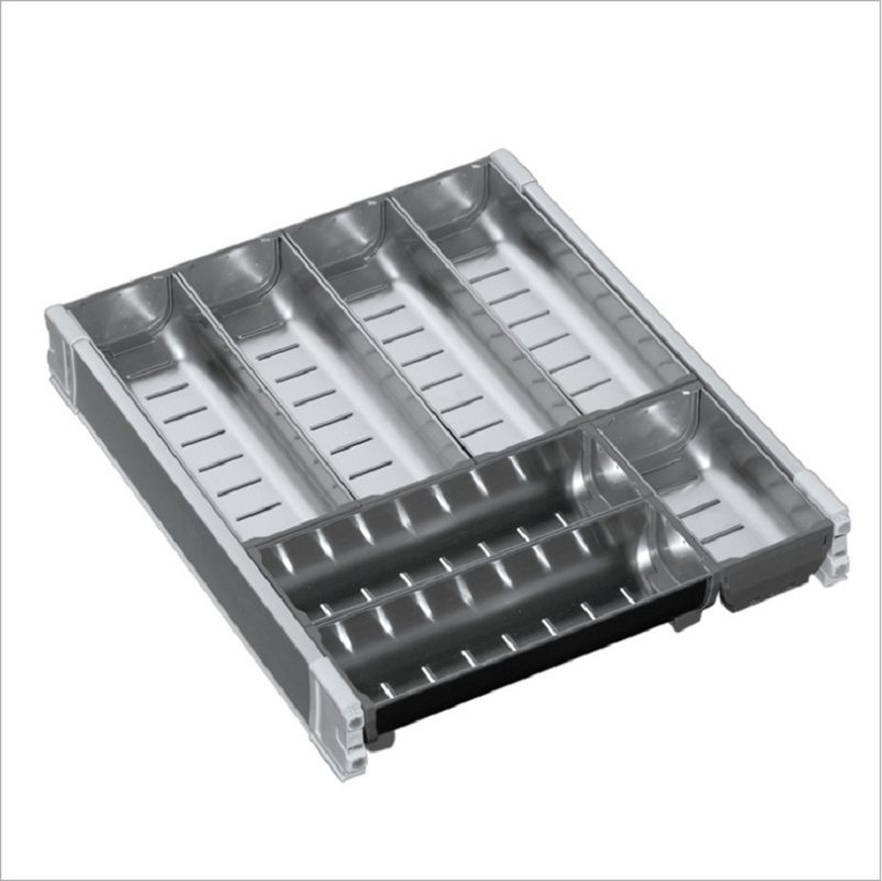 Khay chia ngăn kéo inox 304 Blum 400D sâu 372mm